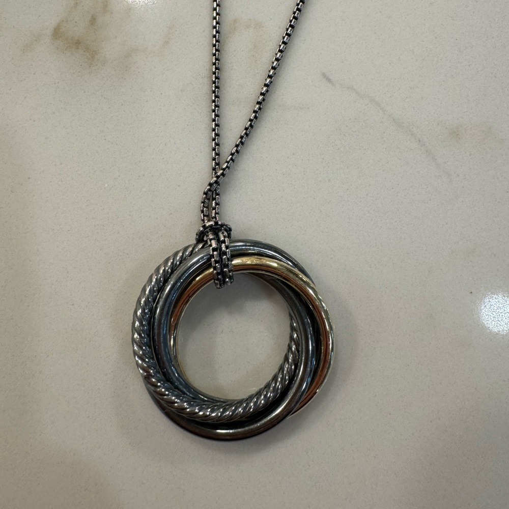 COPY - David yurman crossover pendant necklace 19inch adjustable chain